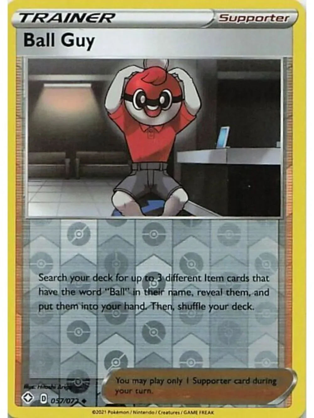 ball guy pokemon card 065/072 Ultra Rare (Shining Fates) + TitanCards® Toploader Placeholder Image Provided Ball Guy 065/072 Shining Fates